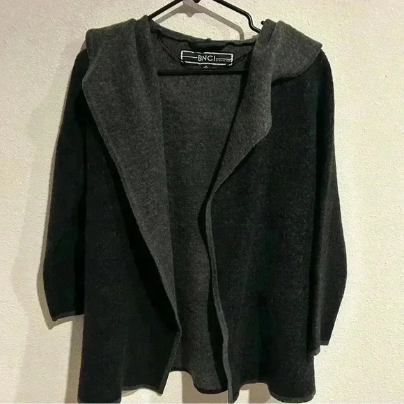 bnci by blanc noir Wool Jacket Medium Warm Winter Office Chic Timeless Soft Cozy - Picture 1 of 4